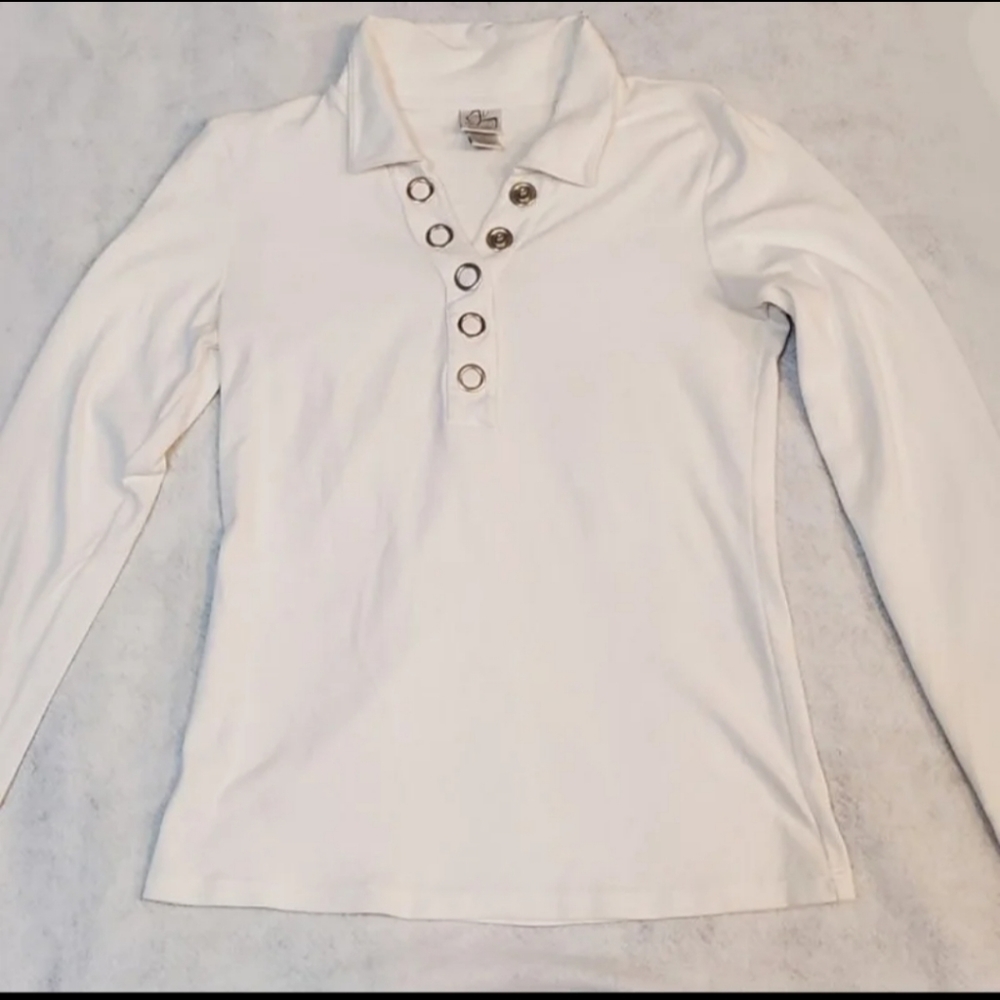 White Fashionista cotton long sleeve shirt